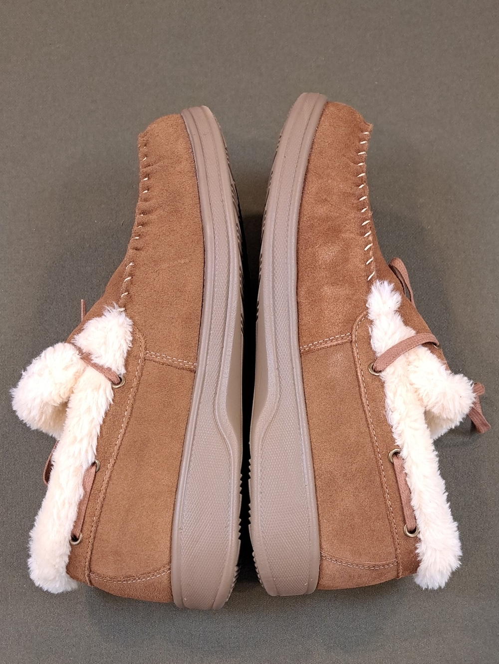 Orthofeet Tuscany Moccasin Slippers - Color: Brown - Size: Men 10.5 Wide (2E) - Picture 7 of 12